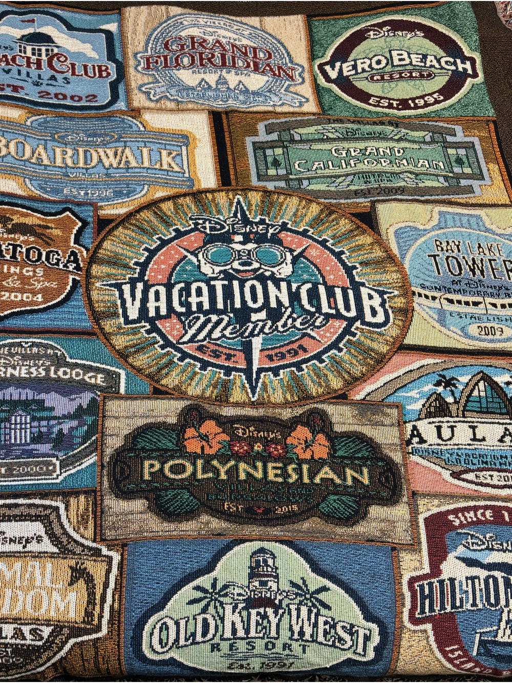 Disney Vacation Club Patchwork Throw - Multicolor